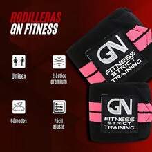 GN FITNESS Vendas Para Rodillas Gym, Wraps Para Rodilla Gym, Rodillera para Gym, Equipo de entrenamiento de pesas, Evita lesiones en tus articulaciones, Unise (Negro) - rosa - Ver 4