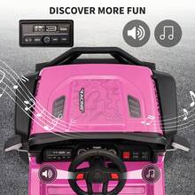 Huisuilinss Ride On Truck,12V Kids Electric Car,Ride On Car With Remote Control,Music Player,LED Lights,Ride On Toy For Boys & Girls - Pink - View 8