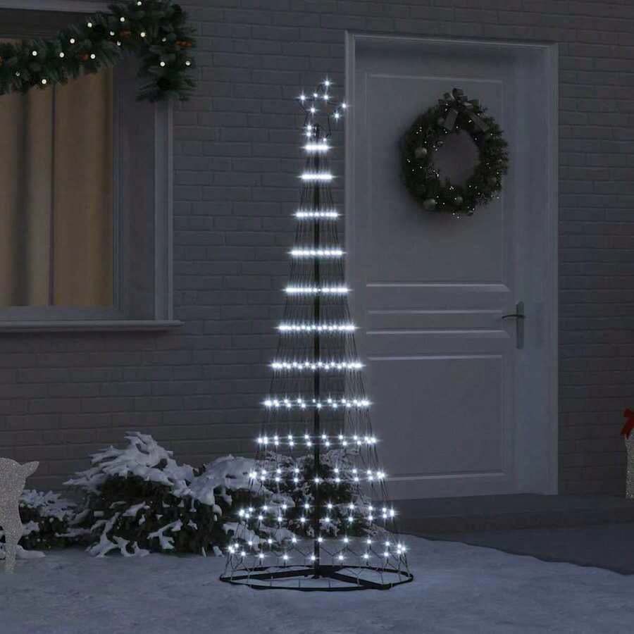 LED Weihnachtsbaum Kaltes Weiß 138,5 x 138,5 x 399 cm Metall-XY692197