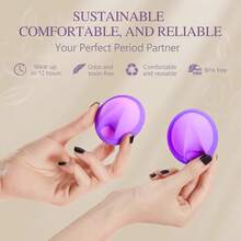 2pcs Disco Menstrual Reusable Silicona L Más S Con Estuche - Rosa - Ver 6