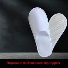 20双/10双/5双/1双一次性拖鞋，适合婚礼派对、暑假，有白色和灰色可选，男女通用，超柔软、防滑、透气拖鞋，适用于家庭、浴室、酒店、宾馆、旅社、水疗中心、俱乐部和旅行。 - 彩色 - 查看 5