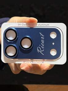 [Customized] Personalized Customized Letters Engraving Name Mobile Phone Lens Protective Pad Case Compatible With IPhone 17 Pro 17 Pro Max Prevent Scratches Shockproof Protective Cover - Blue - View 8