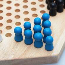 Wooden Toy Checkerboard Game, Multi-Player Jumping Checkers, Family Activity Toy - Multicolor - View 4