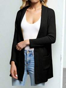 Women Cardigans - Siyah - Görünüm 3