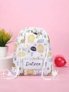 This Customized Drawstring Backpack Features An Animal Print Design, Making It Very Suitable For Sports Or Cycling. You Can Also Print Your Name Or Holiday Greetings On It. This Lightweight Coin Purse Is Suitable For Daily Use, Traveling, Shopping, Dancing, Sports And Outdoor Activities. It Is Also An Ideal Choice For Christmas, Thanksgiving, Back-To-School Season, Work, Commuting, Parties And Gatherings. It Is The Perfect Christmas Gift For Friends, Classmates, Or Even Your Daughter. - Multicolor - View 5