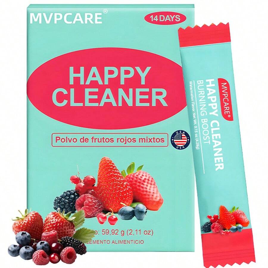¡Reto de 14 días! Polvo depurativo para un cuerpo ligero y un estado de ánimo alegre | Contiene fibra prebiótica y adaptógenos | Estimula el metabolismo y aumenta la saciedad |MVPCARE ¡Elige entre los sabores sandía o frutos del bosque!