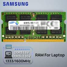 Samsung 三星笔记本电脑内存 DDR3 1.5V 1333MHz/1600MHz 8GB 204针 SO-DIMM 内存条，适用于笔记本电脑，圣诞礼物/新年礼物/节日礼物/圣诞特辑
