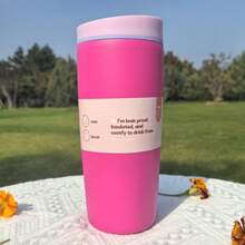 12/20 Oz Stainless Steel Vacuum Insulated Coffee Mug Available In Four Colors. Portable Travel Mug Suitable For Car, Office, Home And Camping. These Stylish Drink Cups And Durable Household Containers Are A Must-Have For Outdoor Enthusiasts - 玫紅色 - 查看 2