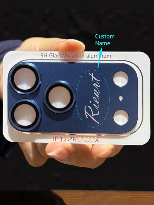 [Customized] Personalized Customized Letters Engraving Name Mobile Phone Lens Protective Pad Case Compatible With IPhone 17 Pro 17 Pro Max Prevent Scratches Shockproof Protective Cover