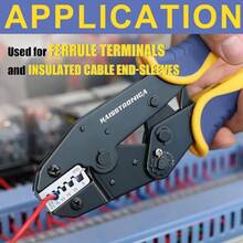 Crimping Heat Shrink Connectors - AWG 22 - 10 Ratchet Wire Terminal Crimper - Ratcheting Crimper Tools - Available Insulated Nylon Connectors And Electrical Wire Connectors - 8327 - 套圈端子壓接模具 E - 查看 4