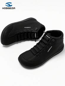 HOBIBEAR 1 Đôi Giày Thể Thao Slip-On, Mặt Trên Bằng Da, Không Buộc Dây, Mũi Giày Rộng, Thoải Mái Cho Bé Trai Và Bé Gái, Đế Cao Su Mềm, Giày Tập Luyện, Phù Hợp Cho Thanh Thiếu Niên, Mặc Ngoài Trời Thu/Đông - màu đen - Xem 4