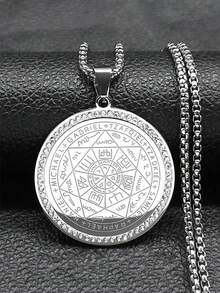 七大天使勋章天使项链男女款不锈钢所罗门印章保护链