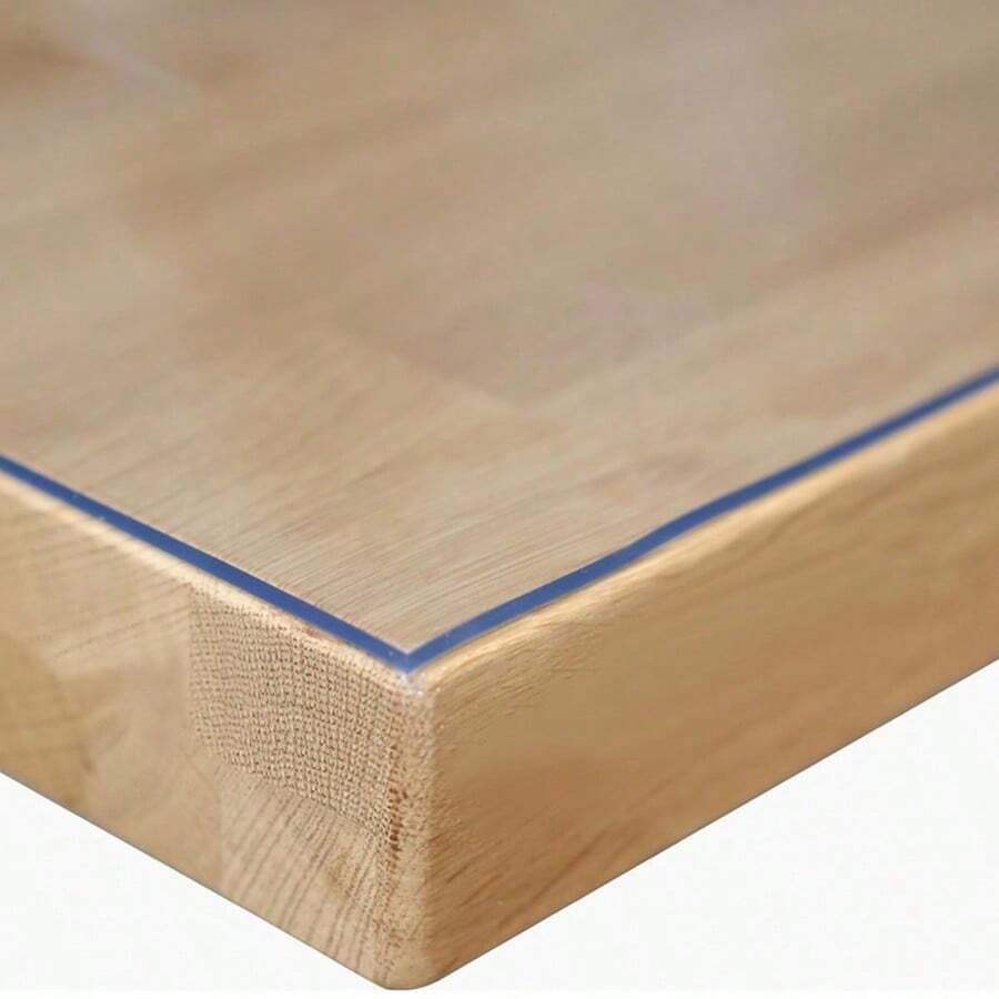 透明桌面保护套，1.0mm 厚塑料桌布，PVC 透明桌面保护套，餐桌保护套，厨房、梳妆台、写字台用乙烯基桌布桌垫 - 透明-1.0mm - 查看 1
