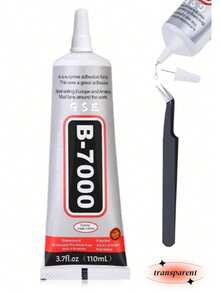 Adhesivo multiusos B-7000, de alta resistencia con punta aplicadora de precisión, pegamento en pasta B7000 de 110ml/3.7oz, apto para pedrería, ropa, tela, joyería, teléfonos, tabletas, madera, goma,
