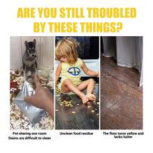 jakehoe Concentrated Floor Cleaner Suitable For Cleaning Ceramic Tiles Wooden Floors Strong Decontamination Restore Floor Luster Eliminate Odors Floor Cleaning Sheet Household Cleaning Tools - 黃色 - 查看 4