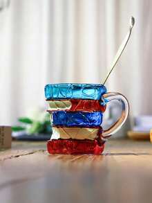 3D立体书形咖啡杯/叠书玻璃杯 - 送给文学爱好者、书虫、读者、作家和书籍发烧友的礼物，独特的书本造型桌面杯，圣诞礼物，送给她的礼物，送给他的礼物，送给妈妈的礼物，秘密圣诞老人礼物，圣诞马克杯，冬季杯