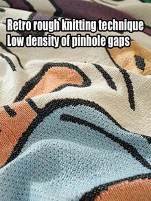 1 pieza Manta de picnic de jacquard para exteriores, Esterilla para acampar, Esterilla portátil para el suelo, Almohadilla para el césped, Mantel multiuso, Manta para autocaravana, Funda para sofá, Manta para siesta, Funda reversible de cuatro estaciones para sofá