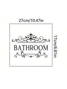 1pc Custom Letter Pattern Wall Sticker, Custom, English Letters - Bathroom Wall And Door Sticker, Removable Wall Sticker, Suitable For Home Bathrooms, Home Decoration - Multicolor - View 6