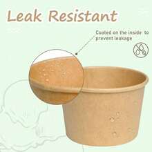 Premium 120-Pack 8oz Disposable Paper Cups With Lids, Versatile Dessert Bowls For Ice Cream, Yogurt, Parfait, Soup, Or Salad, Bulk Party Supplies For Catering, Cafes, Bakeries, Or Home Use, Convenient And Hygienic Serving Solution For Any Occasion. - 50-có nắp - Xem 4