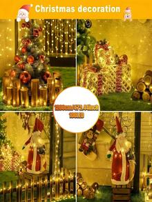 一套太阳能灯串，8种户外防水照明模式，铜线灯，50-300颗LED灯珠，可DIY，适用于花园、庭院、露营、派对、婚礼、圣诞树、圣诞节、万圣节、情人节装饰（暖白/白/彩色/粉色/蓝色/红色）