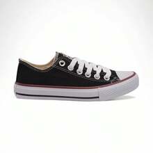 Women's Retro Sneakers – Comfort, Style And Grip With Rubber Sole - Black - View 3