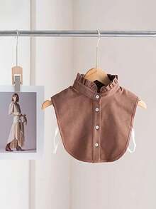 Áo sơ mi nữ màu nâu cổ rời kiểu retro - Phong cách cổ điển, ấm áp và thời trang, thích hợp để mặc nhiều lớp, làm từ chất liệu polyester, nên giặt tay hoặc giặt khô, trang phục thường ngày, áo sơ mi kiểu retro, vải polyester, cổ áo rời dành cho nữ, cổ áo có thể điều chỉnh, vai có thể tháo rời, kiểu vai phù hợp cho trang phục trang trí Giáng sinh. - Nhiều màu - Xem 11
