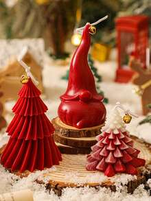 1 pieza Candelabro con forma de árbol de Navidad de 4 niveles, adecuado para decoración del hogar, restaurante, cumpleaños, fiesta, baño, fragancia, decoración de ambiente, recuerdo creativo - Multicolor - Ver 9
