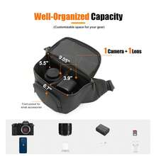 Bolsa de cintura para hombres. Nueva bolsa de cintura para fotografía con asa suave, bolsa de cámara multifuncional de un solo hombro, bolsa de cámara digital resistente al agua y al desgaste. Material y película