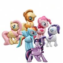 Hasbro 6pcs  Officially Licensed Twilight Sparkle Applejack Rainbow Dash Fluttershy Rarity Pinkie Pie Balloon Set Cute Cartoon Style Decoration Carnival Party Photo Props Party Supplies Christmas Birthday Gifts - YY-xMBL-001 - View 9