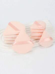 3pcs/2pcs/10pcs/50pcs Mini Triangle Shaped Crystal Flocked Makeup Sponge, Soft & Fluffy Texture, Suitable For Powder, Foundation, BB Cream, Sunscreen, Cushion, Blush, Reusable Multi-Functional Makeup Tool, Perfect Alternative To Brushes,Cheap,Stocking Stuffers,Makeup,Makeup Tools,Cheap Stuff,Gifts,Gifts For Women,Christmas Gifts