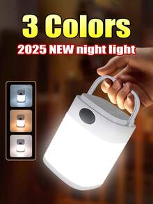 Schlafzimmer LED Nachtlicht, Augenschutz 3-Stufen einstellbare Fernbedienung, USB Aufladung Touch Schalter mit Zeitanzeige, Nachttischlampe, Leselampe für Studentenwohnheim, Outdoor Camping und Angeln Lampe