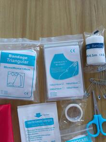 130pcs Emergency Kit, First Aid Box, 26-Category 140-Piece Emergency Supplies Storage Bag, Portable Car First Aid Kit, Suitable For Outdoor Sports, Camping, Home