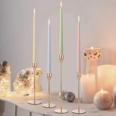 Färgglada, oparfymerade, rökfria långa ljus, lämpliga för heminredning, bröllopsdekoration, juldekoration, högtidsdekoration, present till flickvän, present till flickor