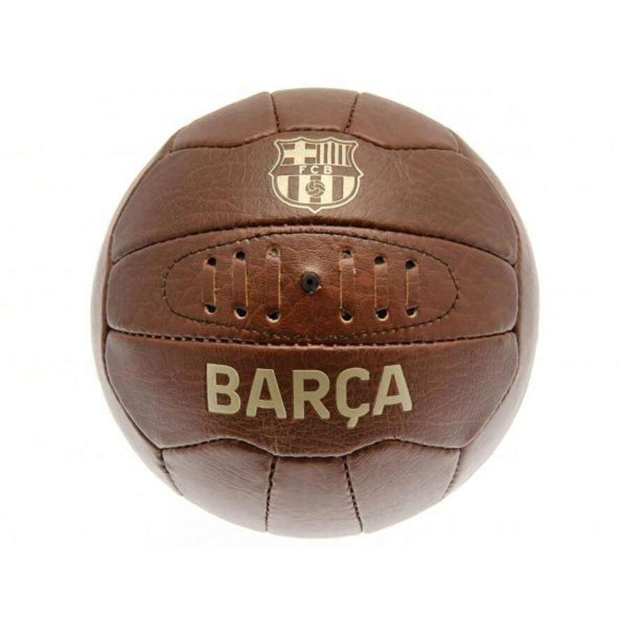 FC Barcelona Retro Football (Brown/Gold) - 100% Mixed - (BS2164) - Brown - View 1