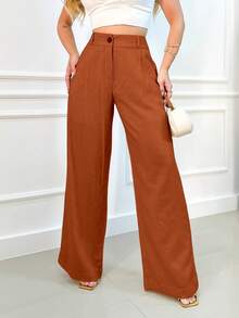 EMILI LONG WHITE LINEN PANTS CHRISTMAS NEW YEAR - Terracota - Ver 1