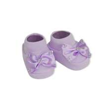 4 Piece Set Long Sleeve Bodysuit With Booties, Hairband And Ribbed Knit Pants / Baby Girl Set With Booties And Lilac Hair Bow - 紫丁香色 - 查看 6