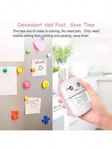 Portable Printer, Mini Pocket Wireless Bluetooth Thermal Printer, 1200mAh Battery Capacity, Suitable For Smartphones, Bluetooth Inkless Printing For Labels, Receipts, Photos, Notes, Learning, Home & Office, Halloween, Christmas Gifts