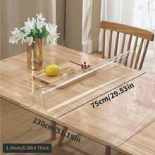 1pc Luxury Transparent Table Cover - 1.0mm Thick 100% PVC, Scratch-Resistant And Heat-Resistant Protective Cover, Suitable For Dining Table, Coffee Table, Computer Desk - Perfect For Home, Office And Hotel Use - Elegant Square Design - White - View 43