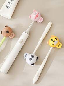 Hộp đựng bàn chải đánh răng hình động vật hoạt hình dễ thương, Hộp đựng bàn chải đánh răng du lịch chống bụi di động, Vỏ bọc đầu bàn chải đánh răng, Hộp đựng bàn chải đánh răng du lịch tại nhà có lỗ thông gió, Họa tiết động vật dễ thương, Thích hợp cho du lịch, nghỉ dưỡng và sử dụng hàng ngày - Nhiều màu - Xem 3