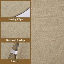 Burlap Chrismtas Tree Skirt, 36 Inches Fall Decorations Tree Ornaments, Linen Farmhouse Rustic Tree Boho Thanksgiving Day Xmas Tree Decor