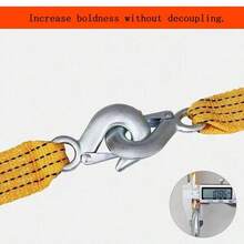 3m High-Strength Luminous Tow Rope, Heavy Duty Cast Hook Lock, Car Emergency Towing Strap For Self-Driving - Multicolor - View 2