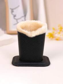 1 Stück Brillenhalter-Ständer, Samt-gefütterter PU-Leder Brillenhalter-Etui, modisches Lychee-gemusterter Brillenhalter, minimalistischer Ständer, extra dicke Stifthalterung, Brillenetui, Samt-Brillenetui