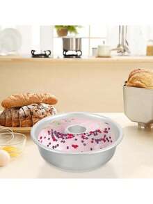 带芯蛋糕模具 – 铝合金不粘烤盘，专用铝制甜甜圈模具，适用于烤箱，是制作万圣节和圣诞节精致甜点的理想之选。 - 彩色 - 查看 4