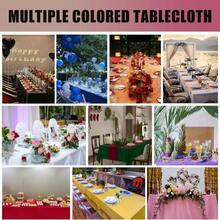 FULDGAENR Burgundy Plastic Tablecloth, Disposable Table Cloths 54x108 Inch Size For 6-8 Foot Rectangle Table Indoor/Outdoor Parties Birthdays Weddings Anniversary - 1 Pack - Black - View 6