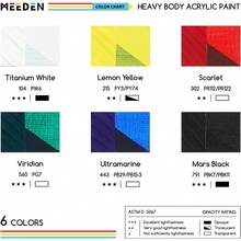 Heavy Body Acrylic Paint Basic 6 X 60ml 2 Oz Color Paint Set For Adults Rich Pigment Art Craft Paints For Canvas Rock Wood