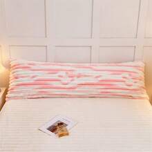 1件柔软羽绒纯色兔毛绒泡泡褶皱枕套，梦幻系列枕套，柔软、抗皱、透气，无枕芯，适用于单人/双人床，加厚牛奶绒枕芯，雪花绒面，双面保暖，厚实保暖，如云朵般亲肤舒适，简约精致保暖，适用于卧室、客房、全家使用，是节日聚会送给父母、家人和朋友的理想礼物，家居纺织品礼品 - 白色 - 查看 8