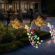 A Beautiful Solar Watering Kettle Light, Retro Hanging And Easy To Move, Flowing Water Light, Suitable For Outdoor, Trail, Deck, Lawn, Terrace, Trail, Outdoor Solar Lamp, Christmas And Halloween Decorative Lamp. - 銅色 - 查看 8