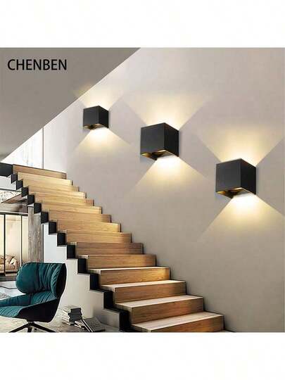 LED Wand Light, Square Up Down Lighting Outdoor Lamp, Waterproof Porch Verlichting Home Patio/Yard/Garden/Stairway/Street/Living Room/Bedroom/Kitchen/Bathroom/Hallway/Corridor, Choose Material As Needed view 10