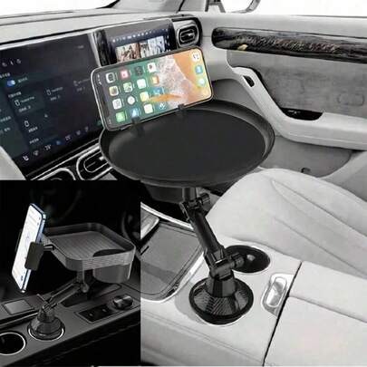 Bandeja para apoio de braço de carro, balcão de maquiagem, porta-copos, organizador de armazenamento, suporte para streaming Co-Pilot