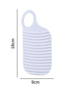 2pcs/Set Portable Thick Silicone Mini Washboard, Anti-Slip Baby Clothes Socks Cleaning Tool - Multicolor - View 7